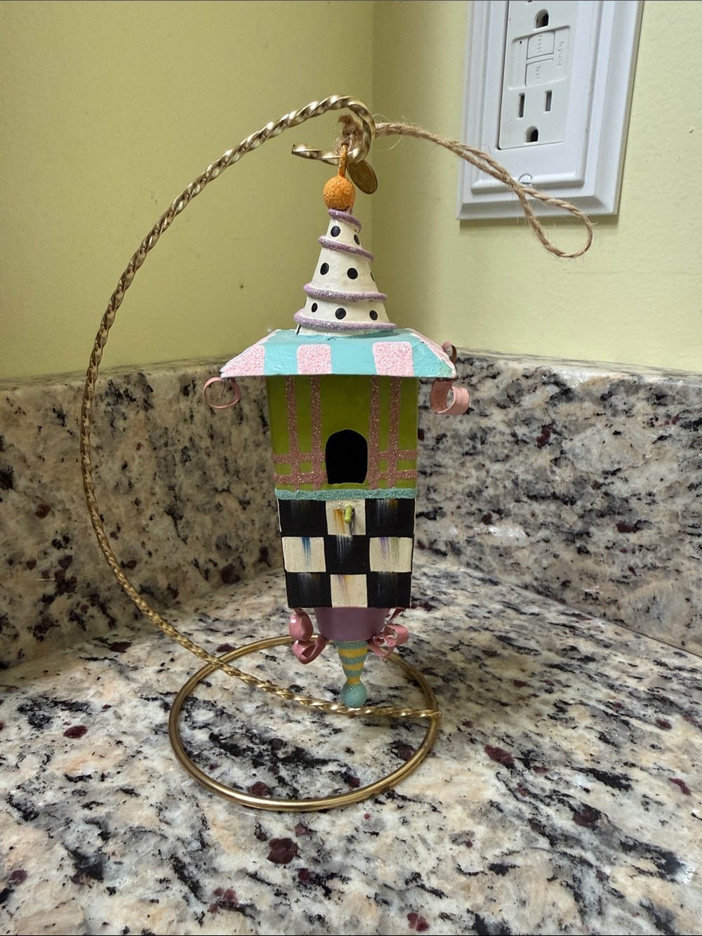 MacKenzie Childs Spring Birdhouse Ornament. Retired